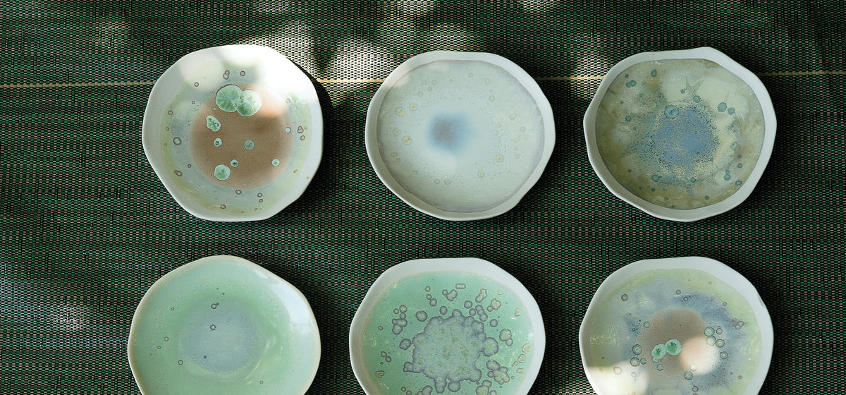 Plume Cristallisation Jars Céramistes Tableware Made In France