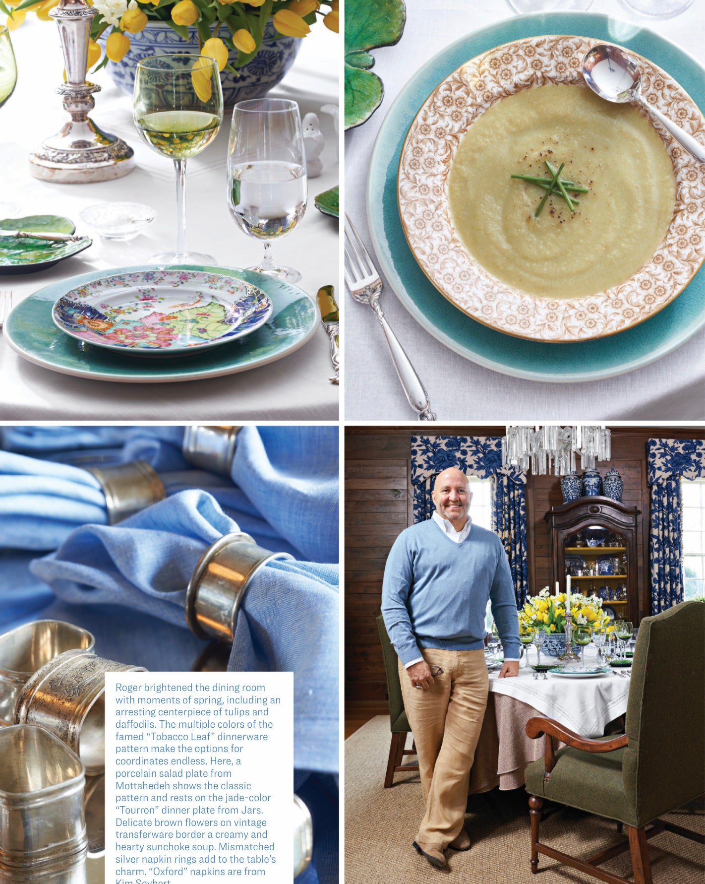 Tourron Takes Center Stage at Spring Dinner Party - Traditional Home