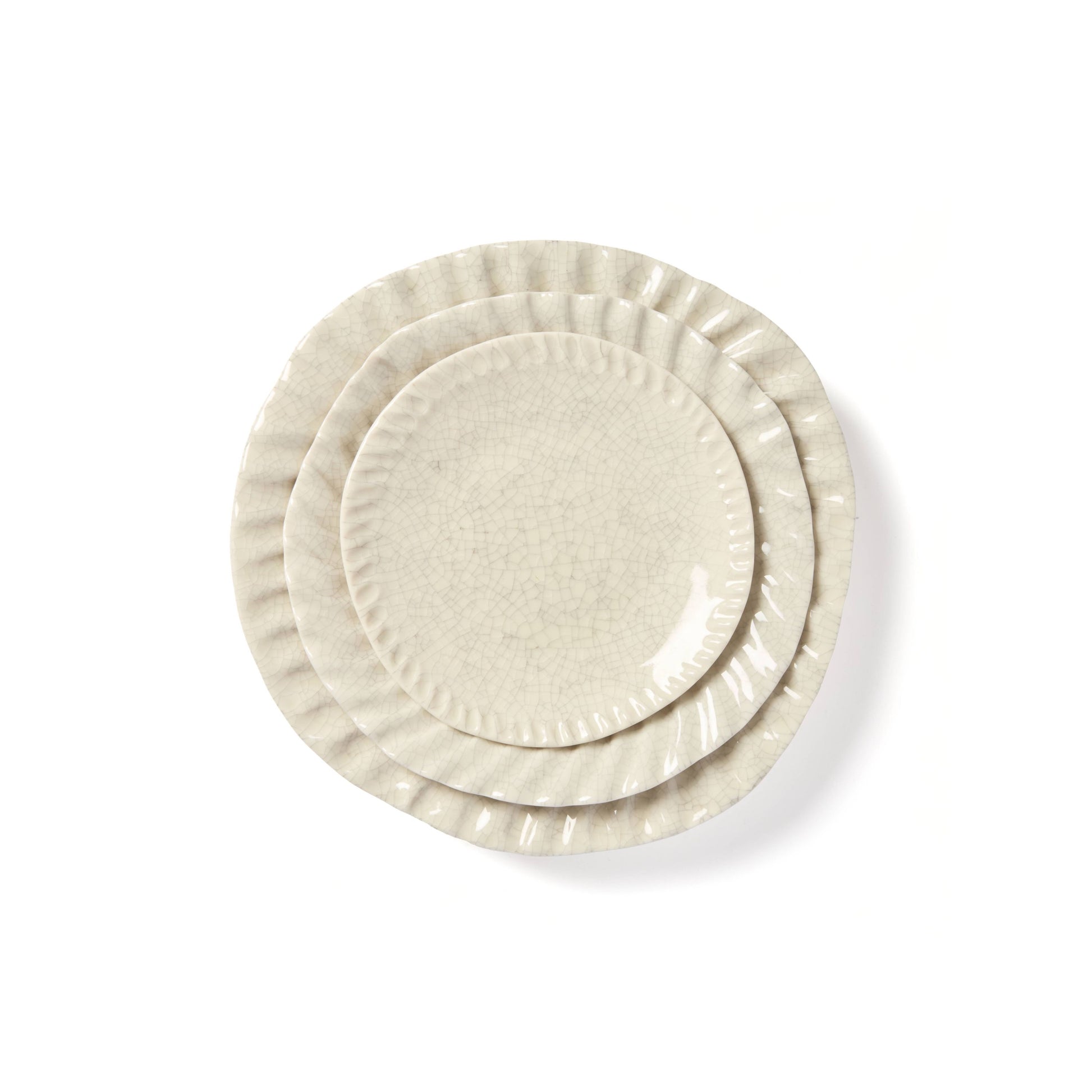 Dashi Assiette, Small Dessert Salad Plate, quartz craquele