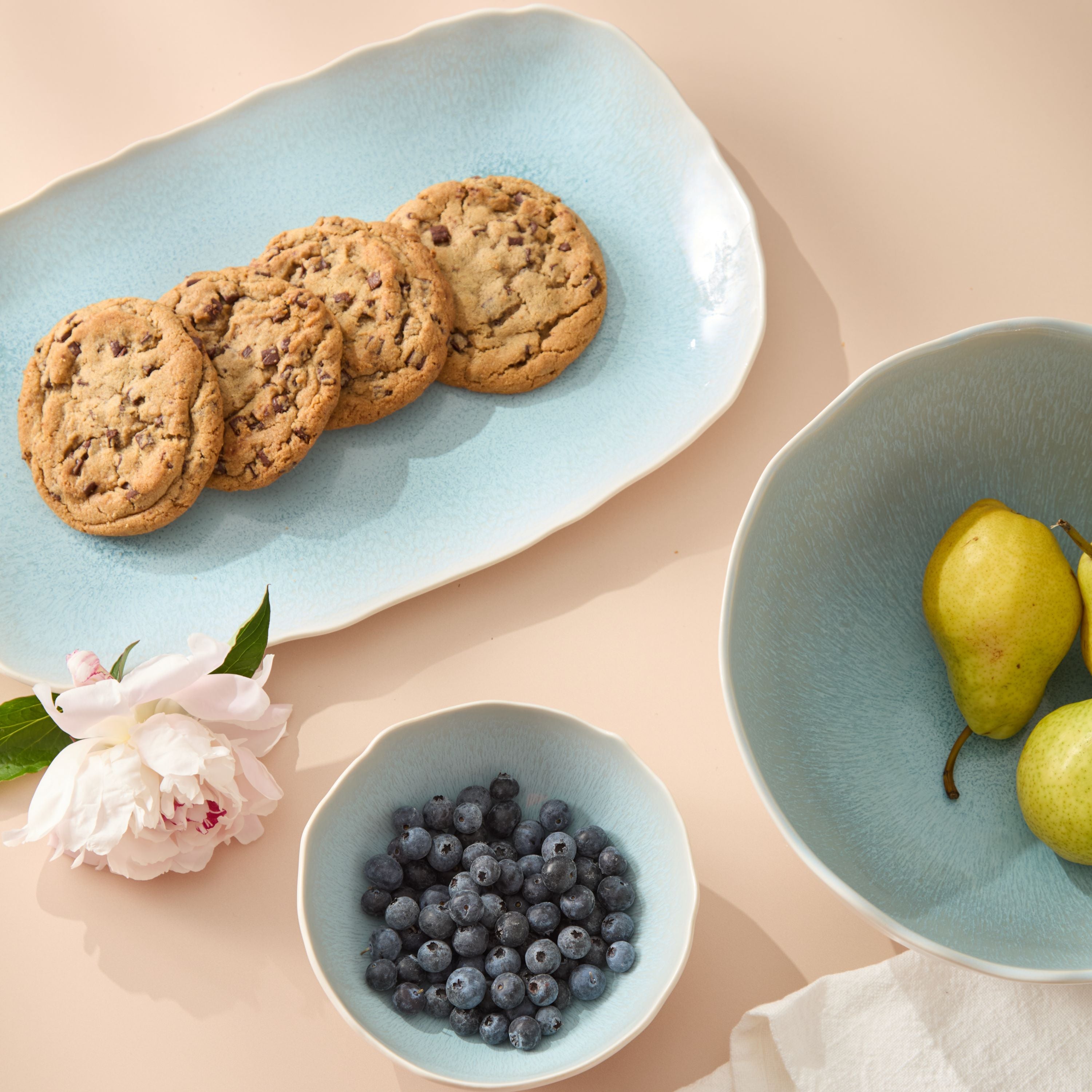 Plume Rectangular Platter - Atoll