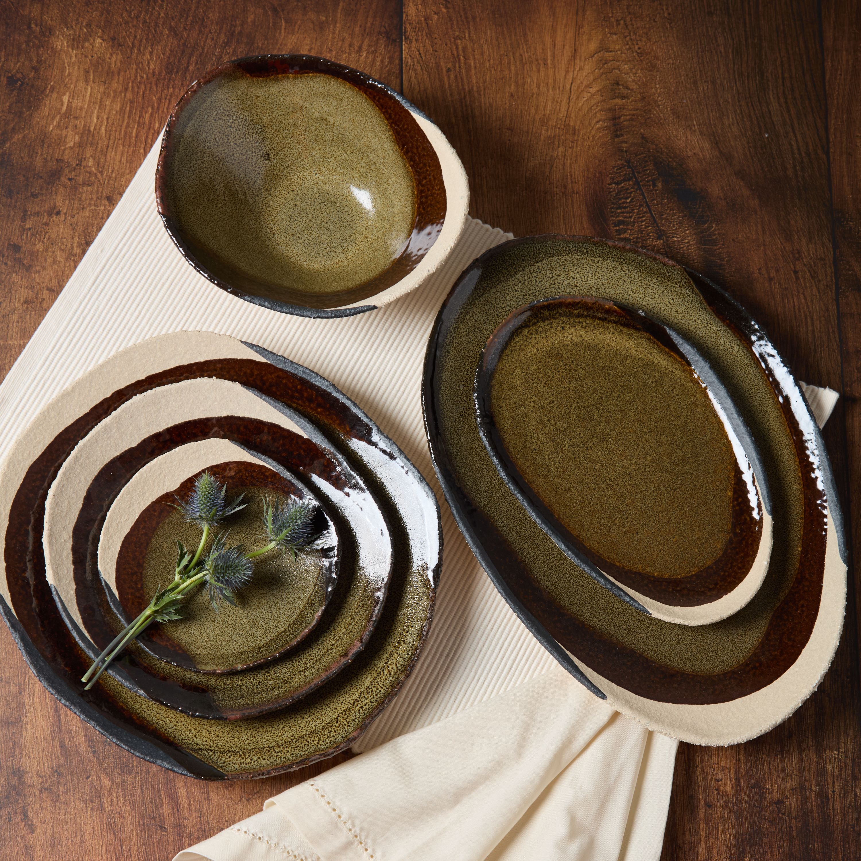 Jars Céramistes Plat Oval, Oval serving platter, Seidou