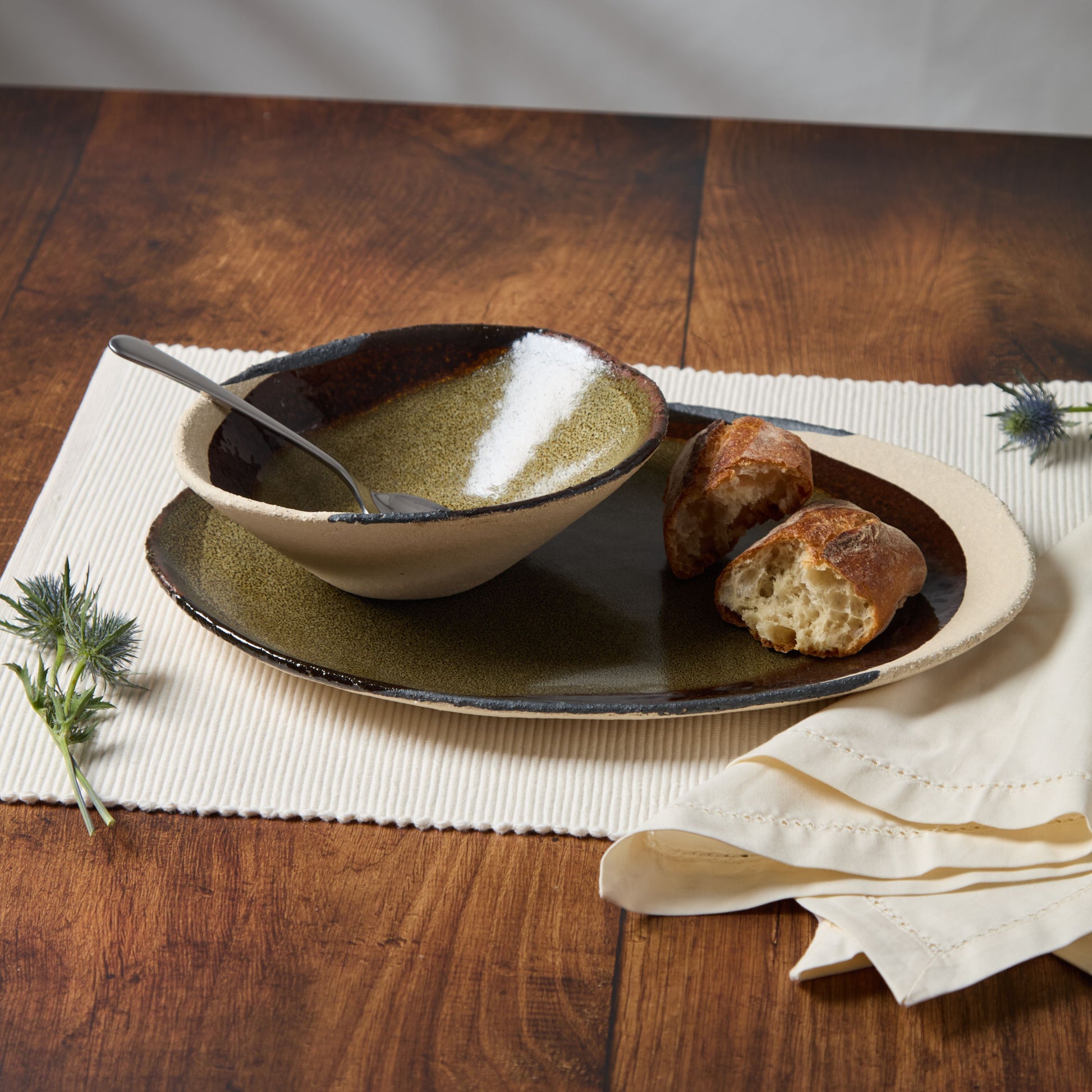 Jars Céramistes Plat Oval, Oval serving platter, Seidou