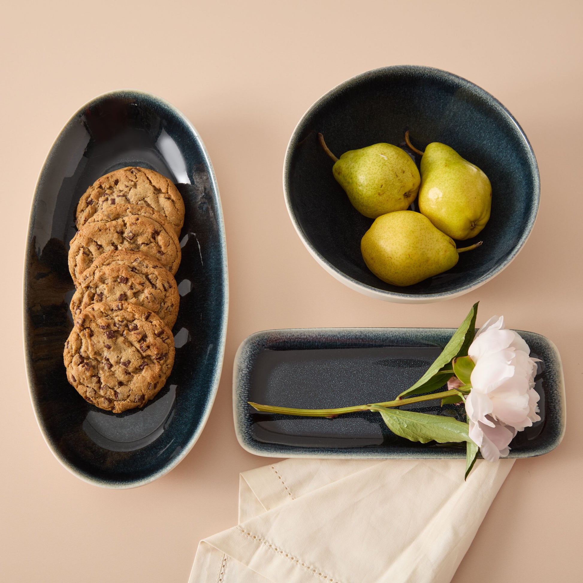 jars plat a sushi, bleu nuit