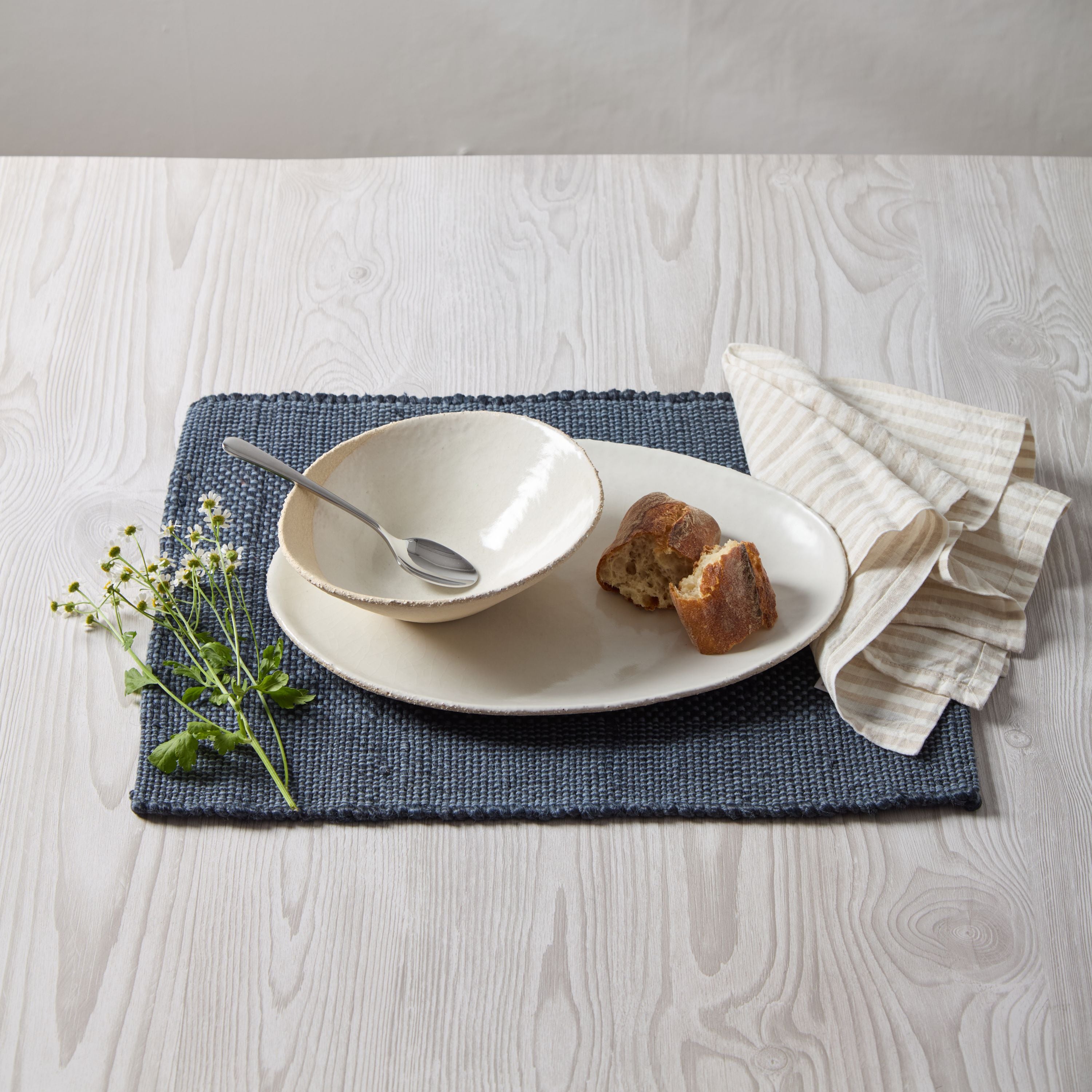 Jars Céramistes Plat Oval, Oval serving platter, Blanc