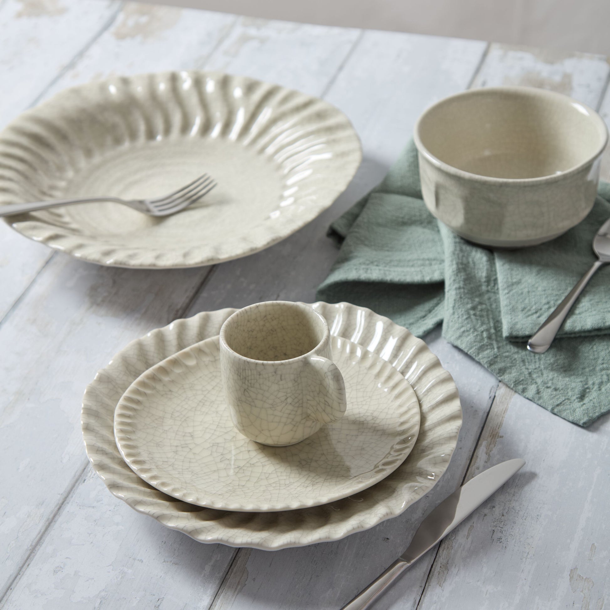 Jars Céramistes, Dashi, Assiette Creuse, Quartz Craquele