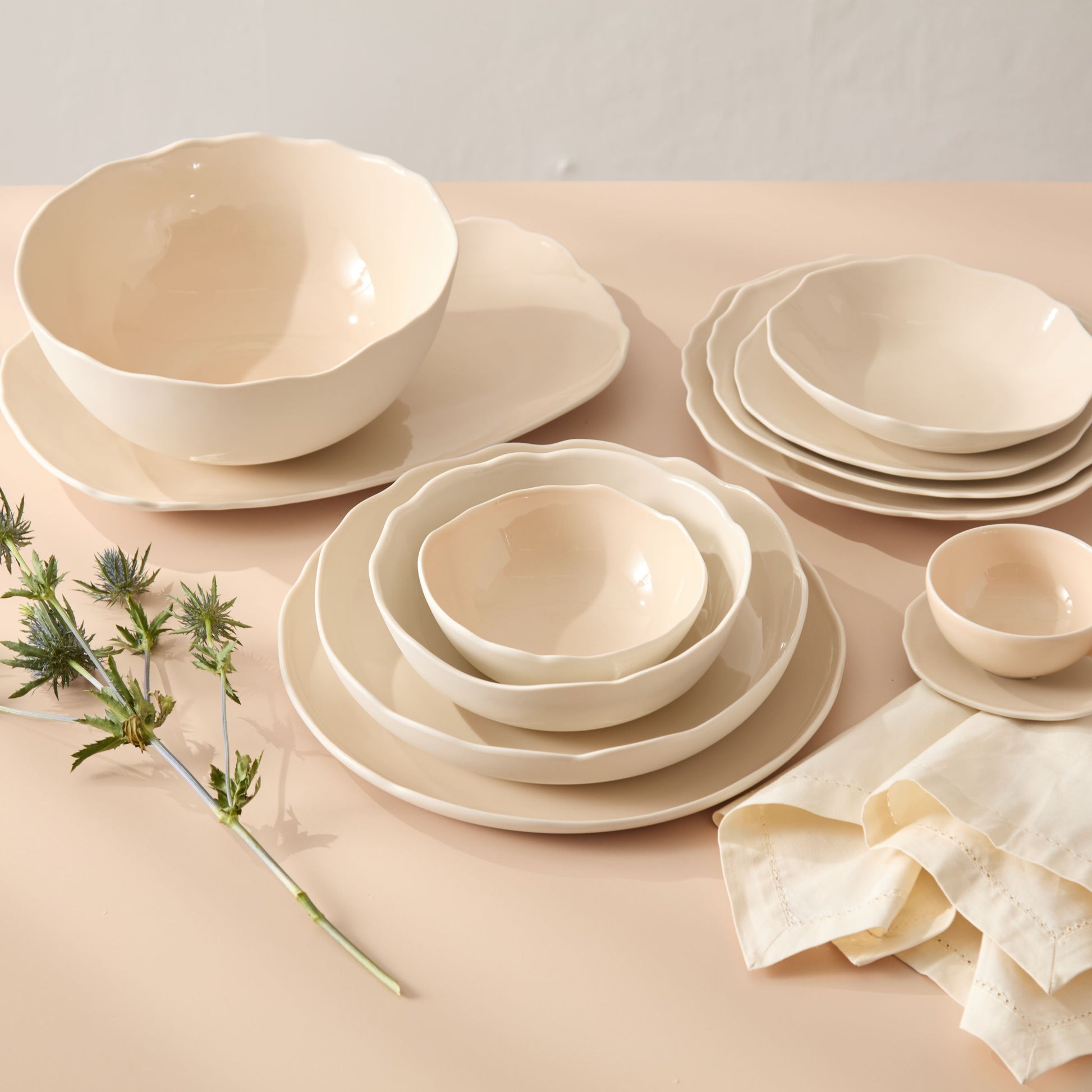 Plume Soup Plate - Nude
