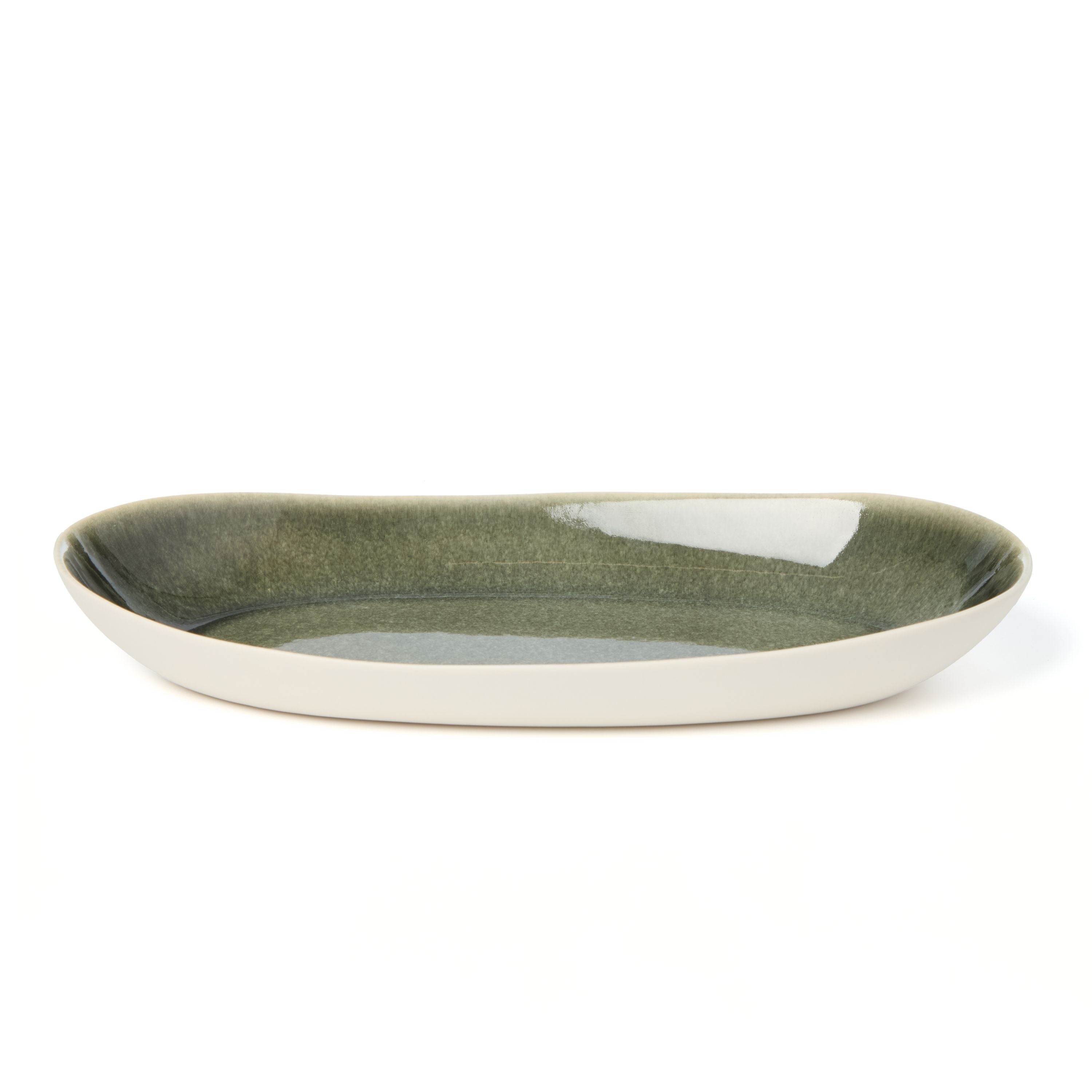 Jars plat allonge long plate, orage