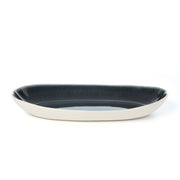 Jars plat allonge long plate, bleu nuit