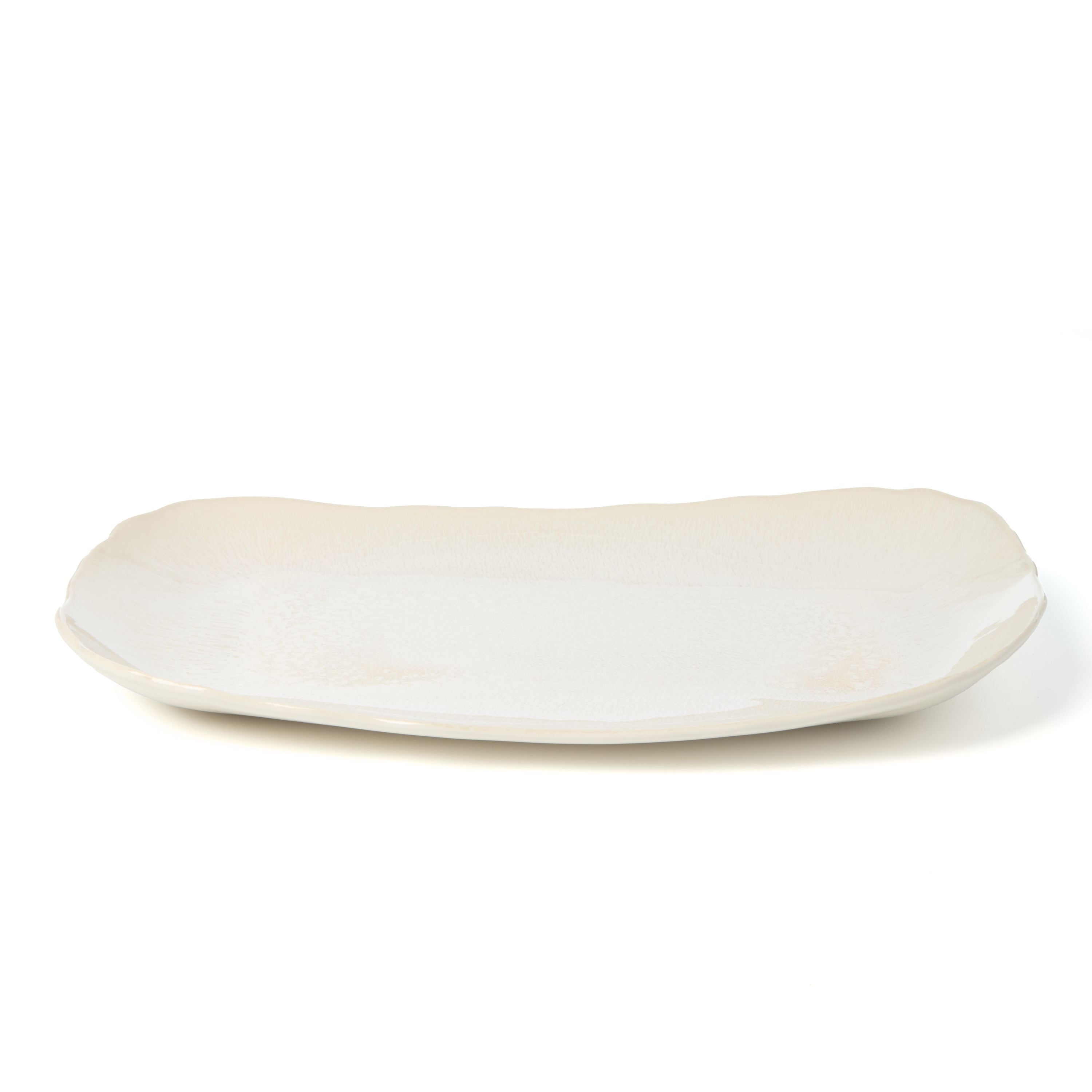 Plume Rectangular Platter - Perle