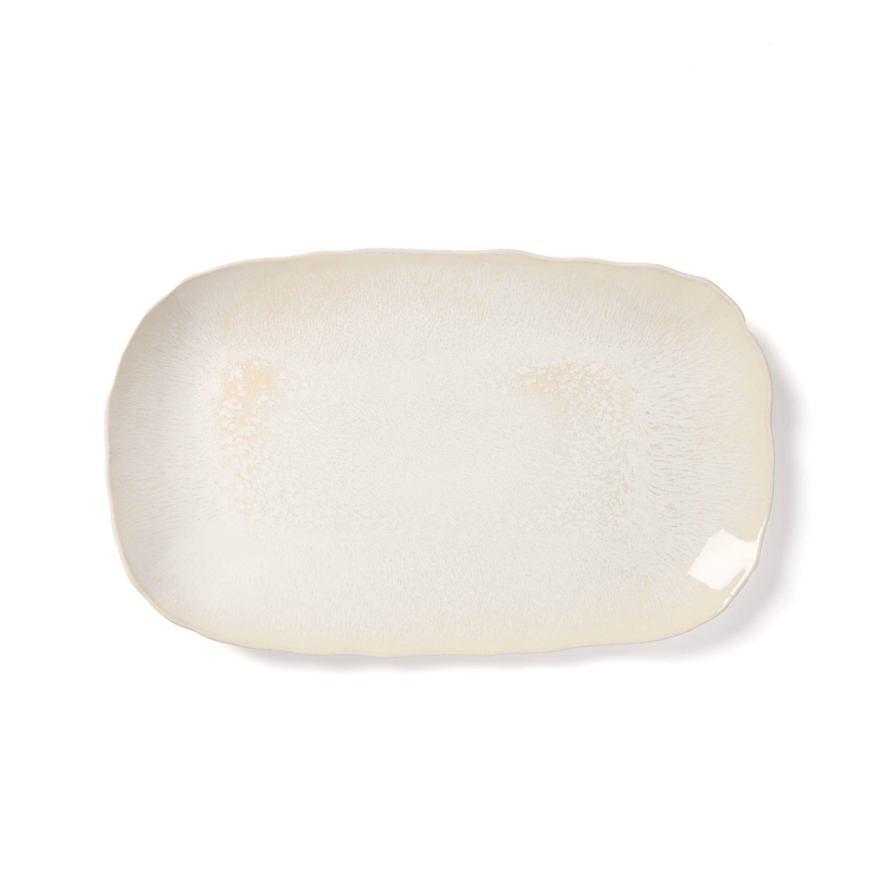 Plume Rectangular Platter - Perle