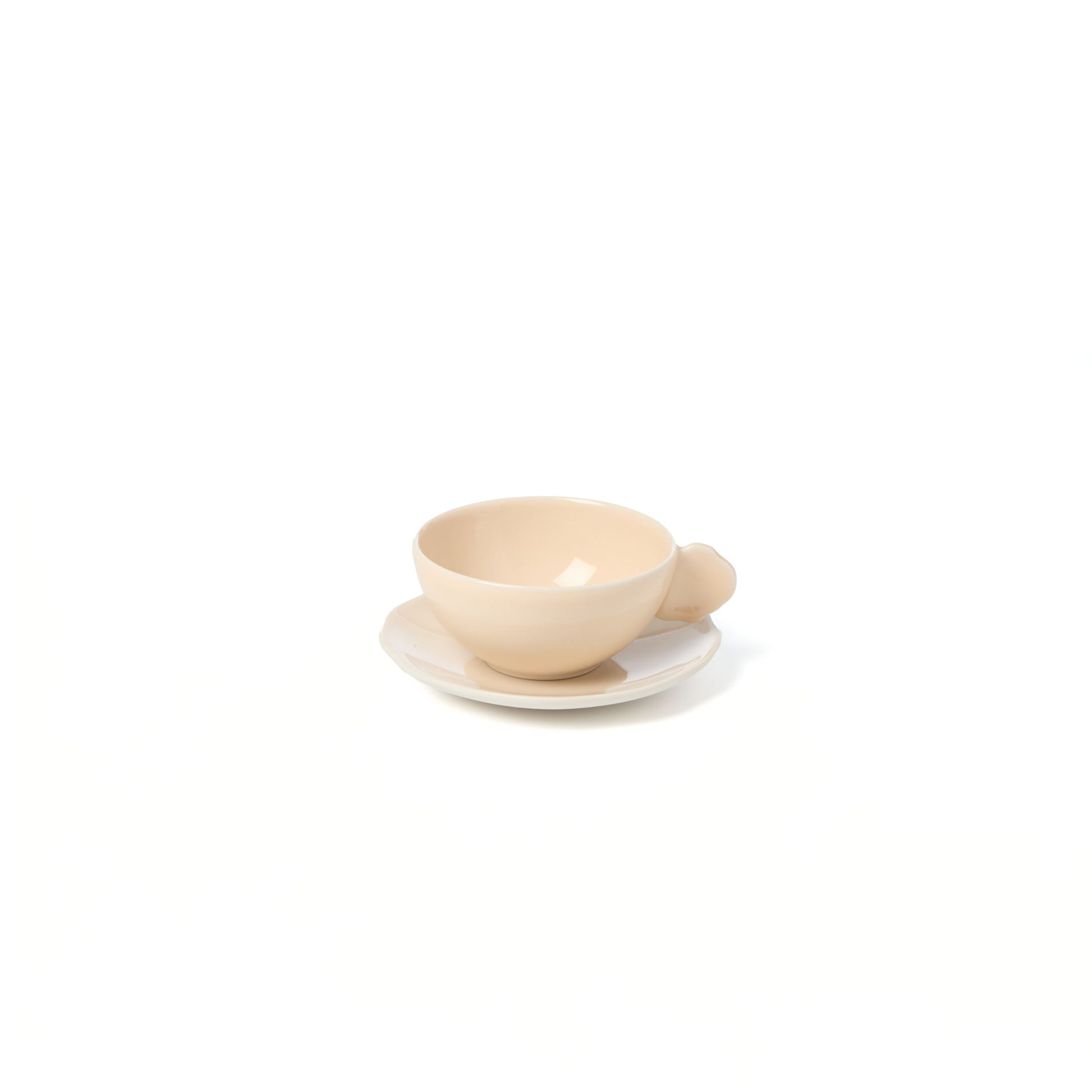 Plume Cup and Saucer - Nude