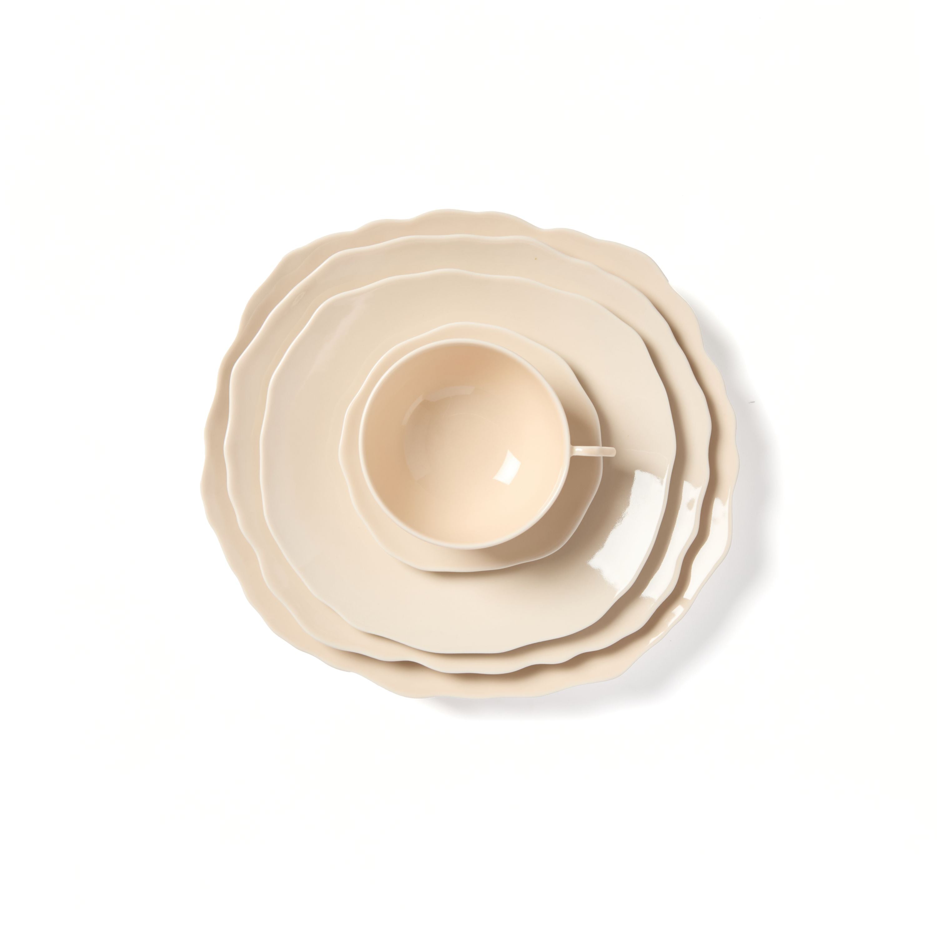 Plume Cup and Saucer - Nude