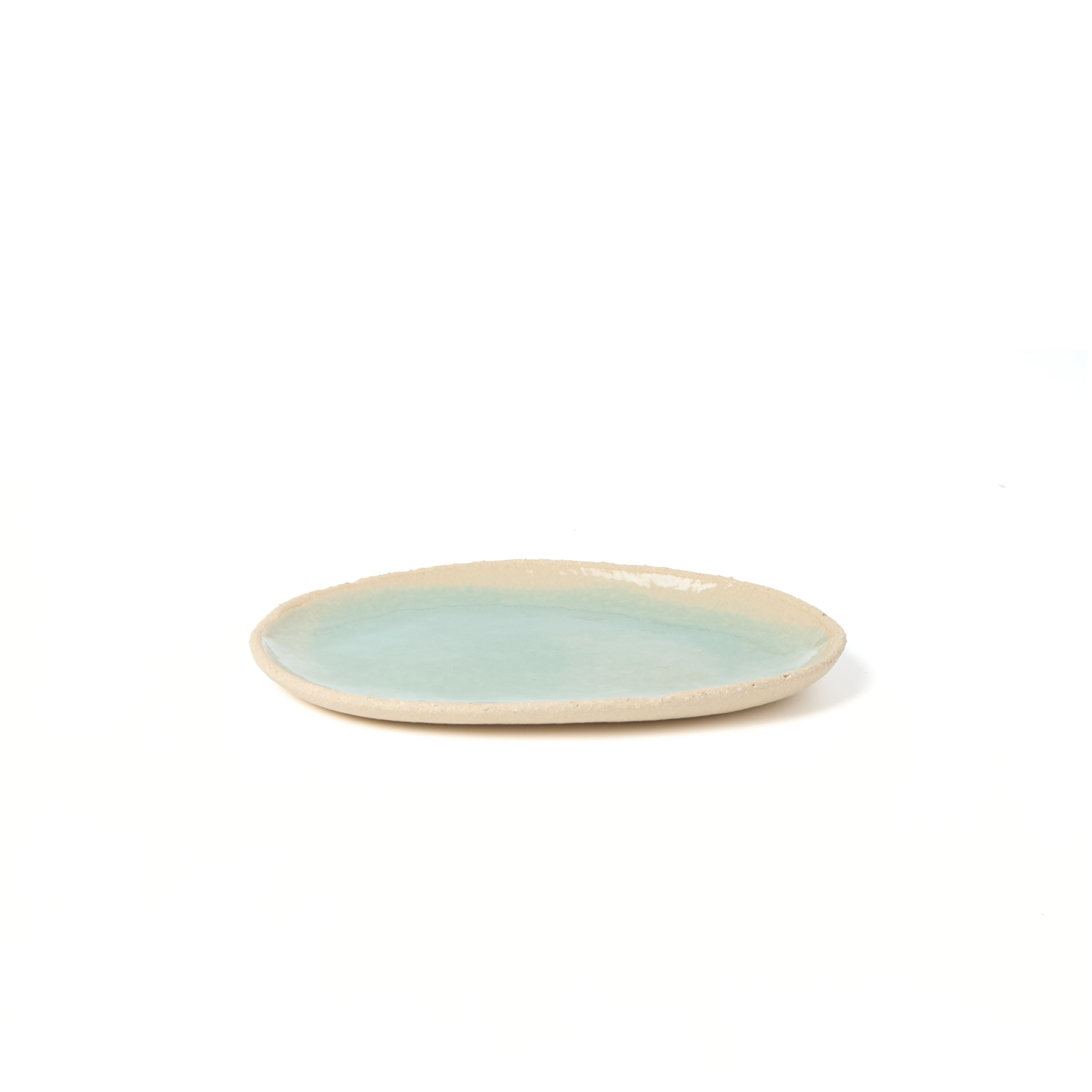 Jars Céramistes Plat Oval, Oval serving platter, Vert