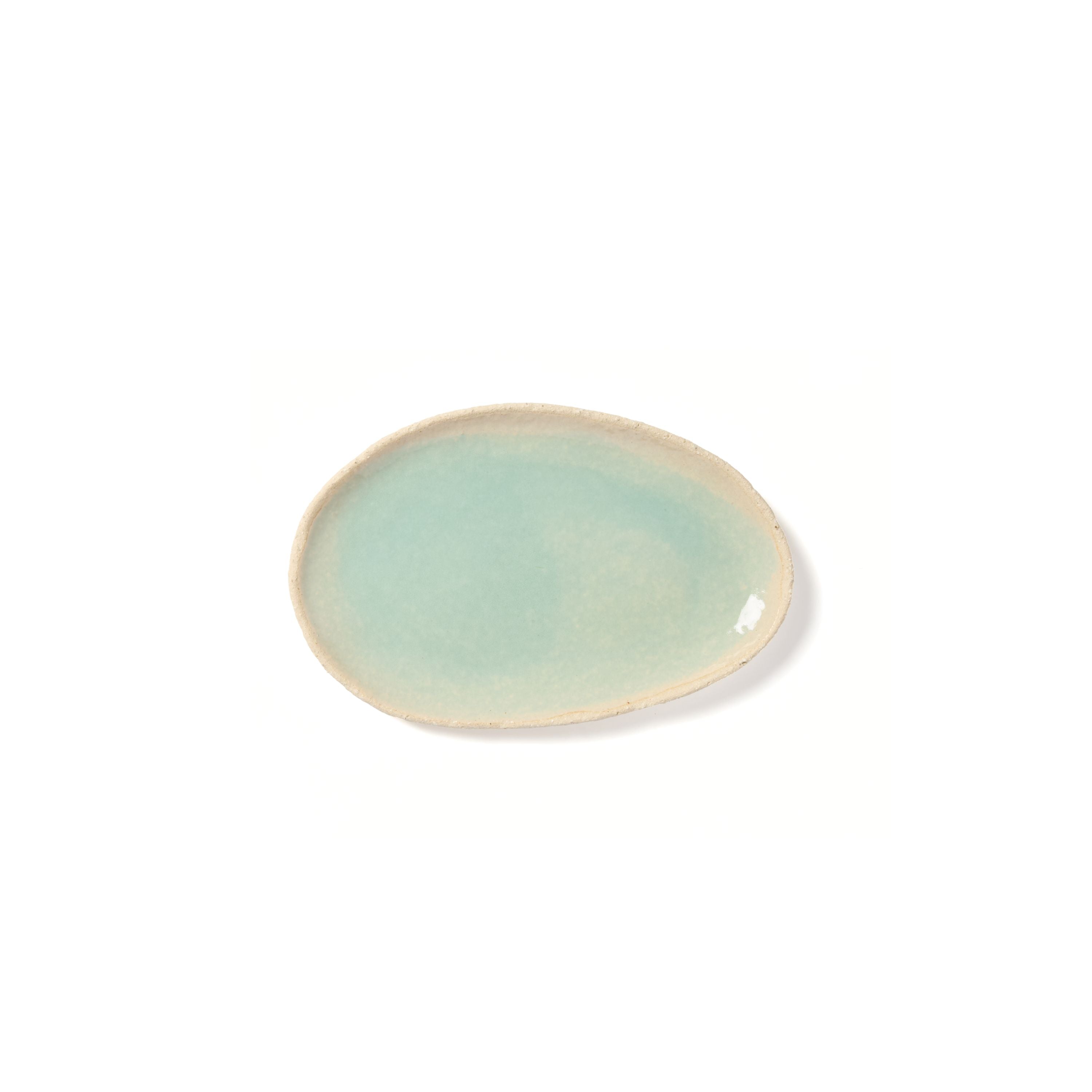Jars Céramistes Plat Oval, Oval serving platter, Vert