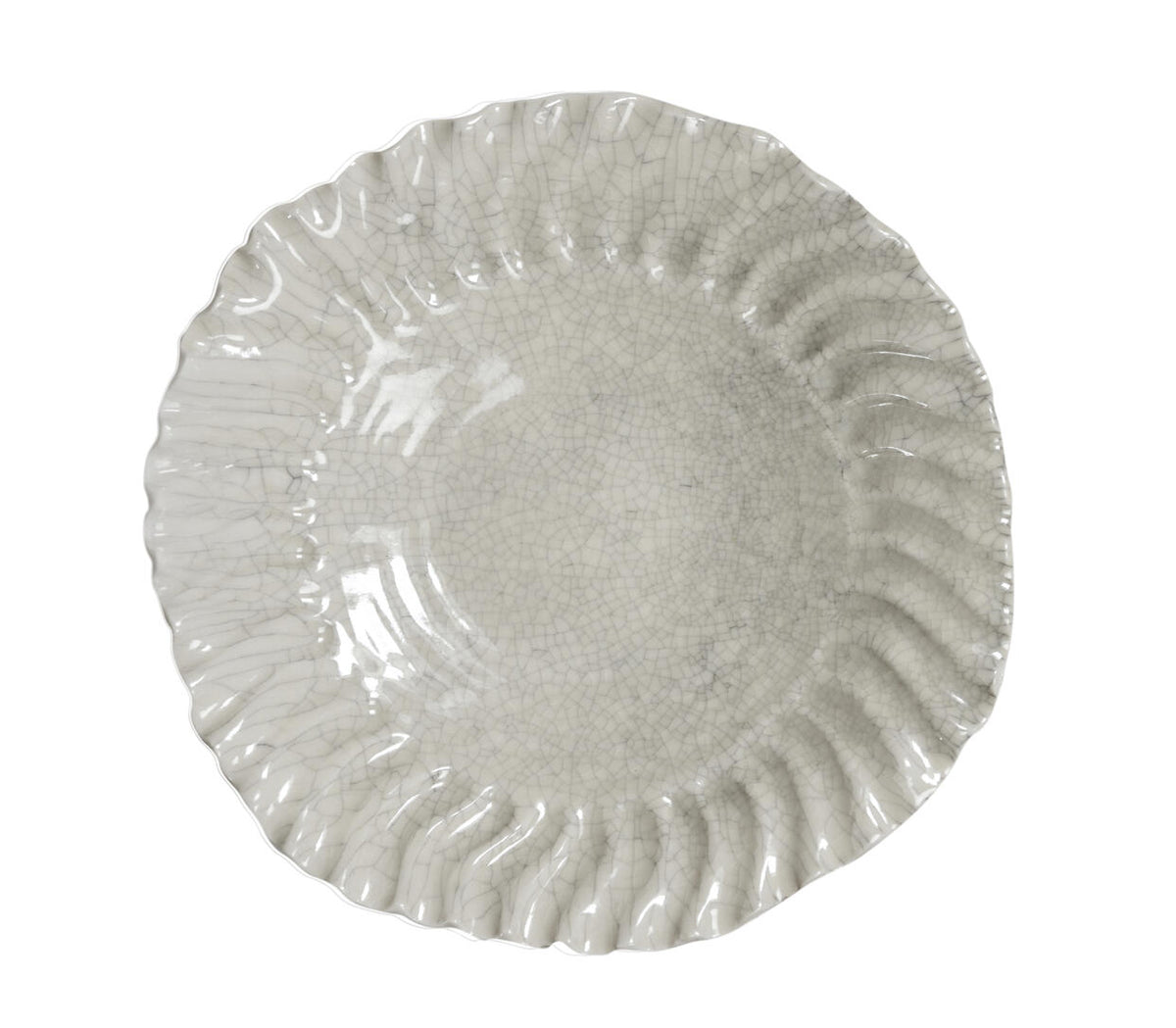 Dashi Dinner Plate - Quartz Craquele Glaze