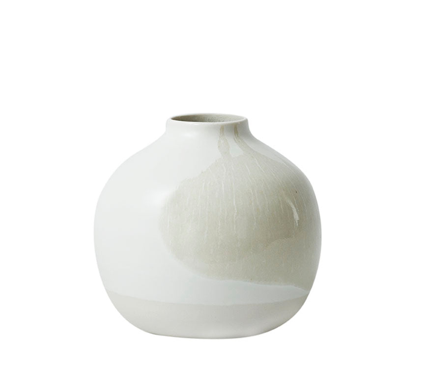 Nefle Vase - Blanc a la cendre